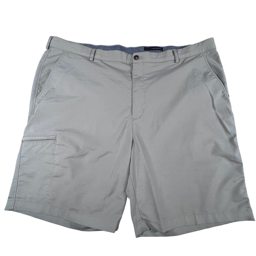 GREG NORMAN Mens Size 42 Golf Shorts Tan Beige Stretch Performance Flat Front